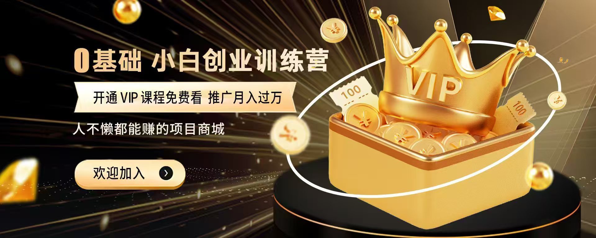 加入新起点网创会员,全站资源免费学习。加入高级合伙人,推广日入1000+-新起点网创